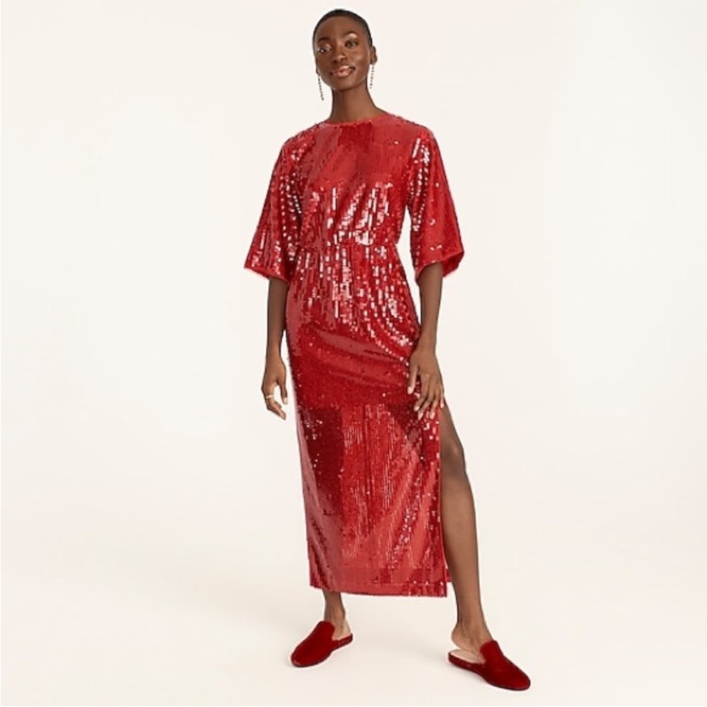 J.Crew Sequin V-back Dress NWT size 4